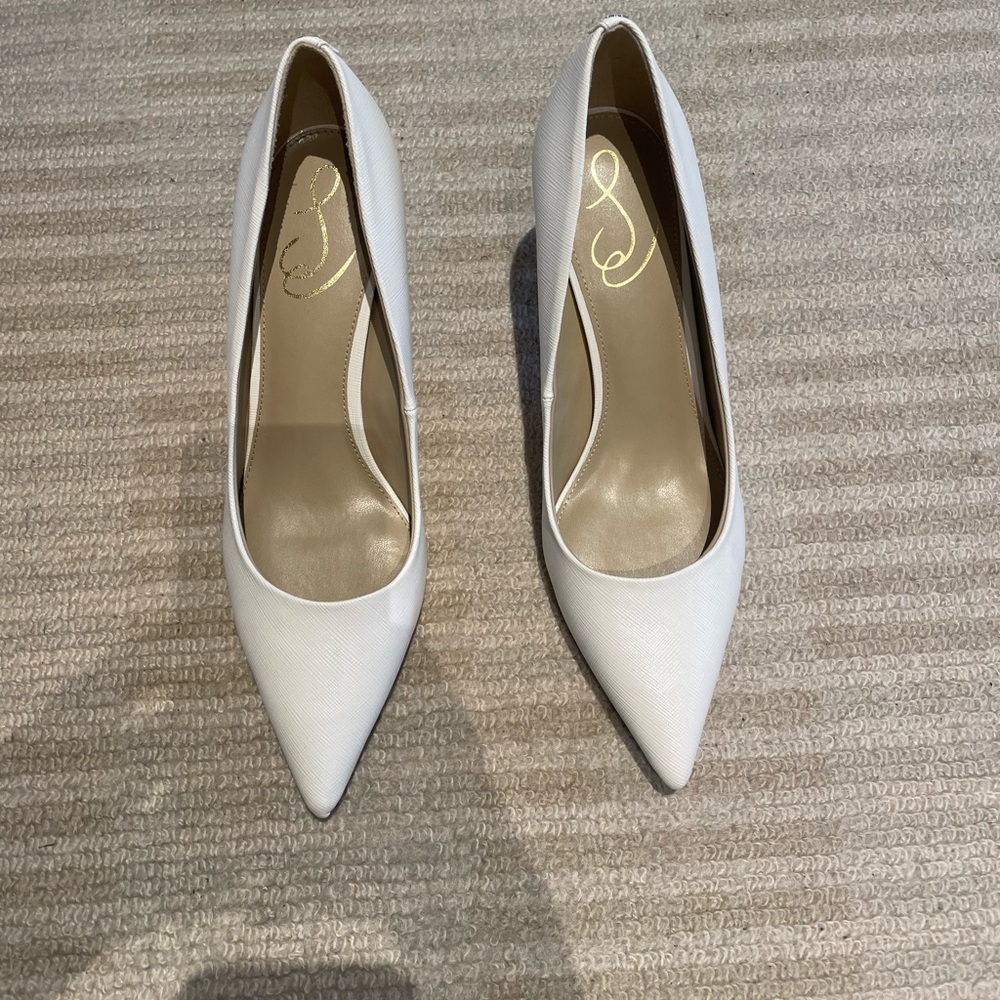 Sam Edelman Women's White Pointed Toe Pumps